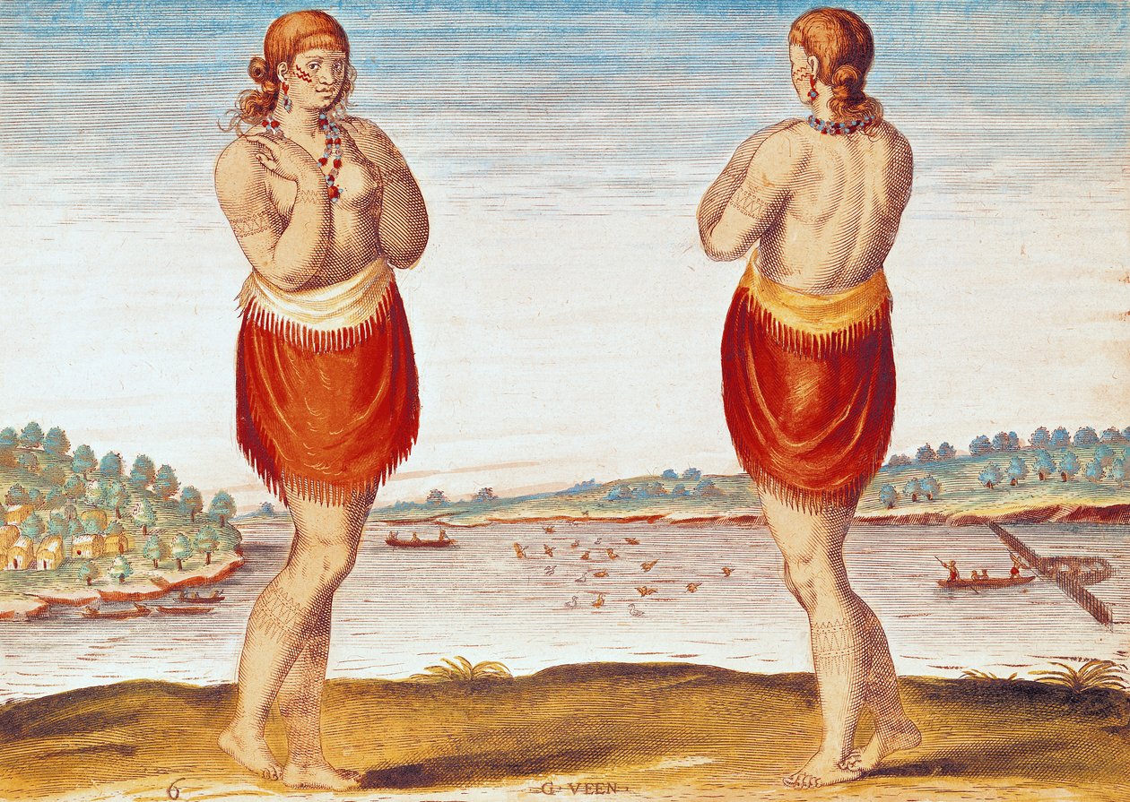 थियोडोर डी ब्राय (1528-88) 1585-88 (रंगीन उत्कीर्णन) द्वारा उकेरी गई &39;एडमिरनदा नराटियो ..&39; से एक युवा महानुभाव द्वारा जैक्स ले मोयने