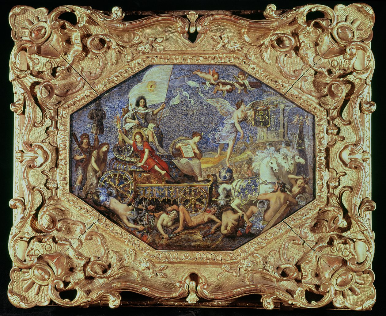 लुइस XIII (1601-43) के ट्राइंफ ऑफ द डेरेन्स ऑफ रिलिजन, 1642 द्वारा जैक्स स्टेला