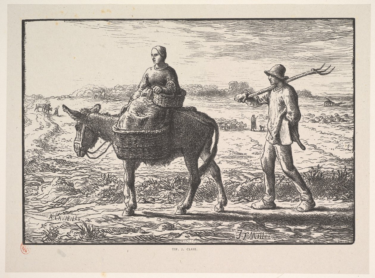 मॉर्निंग, सीरीज़ से, फोर टाइम्स ऑफ़ द डे, 1830-75। द्वारा जैक्स एड्रियन लैविएले