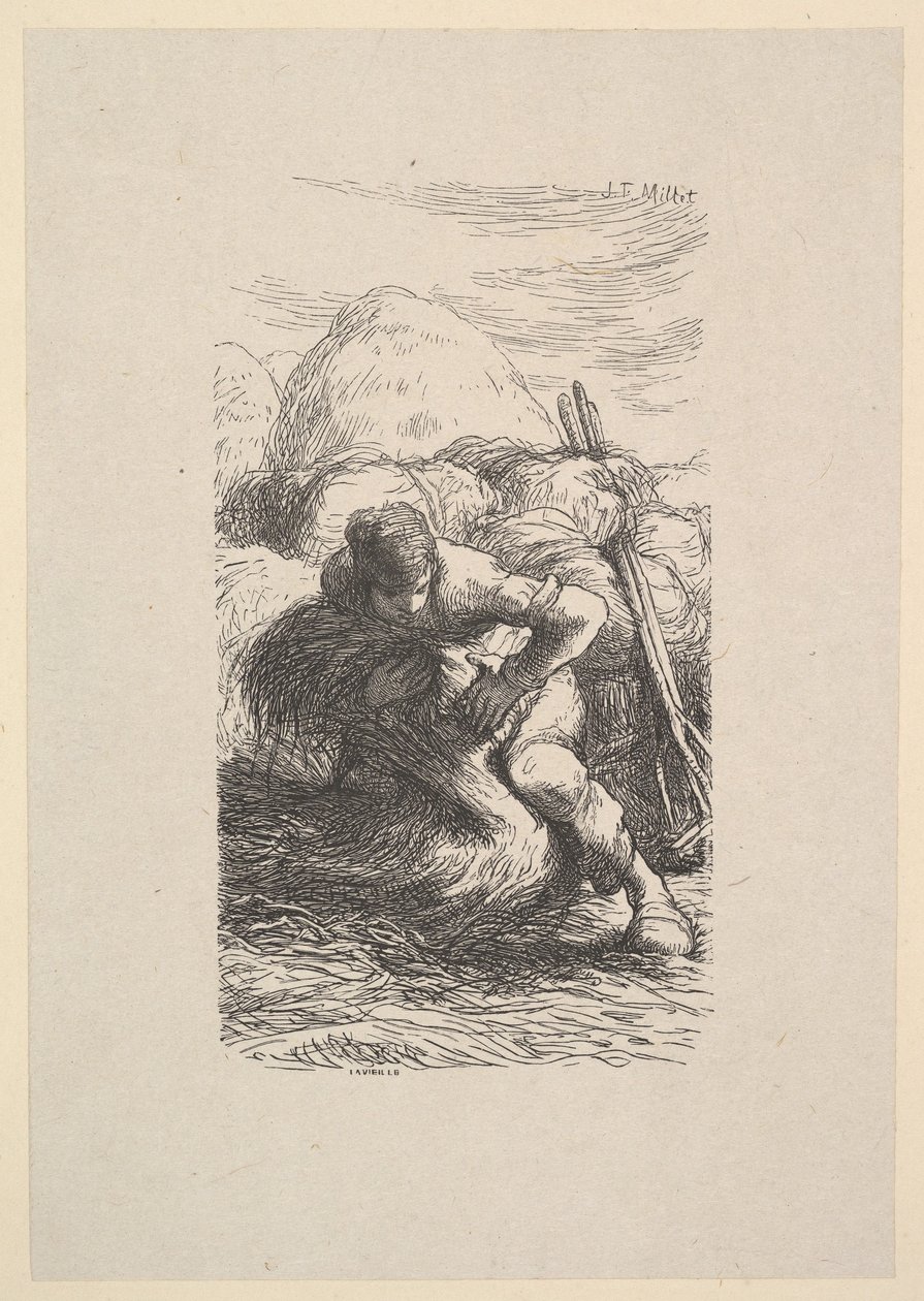 द शेफ बाइंडर, 1853। द्वारा जैक्स एड्रियन लैविएले