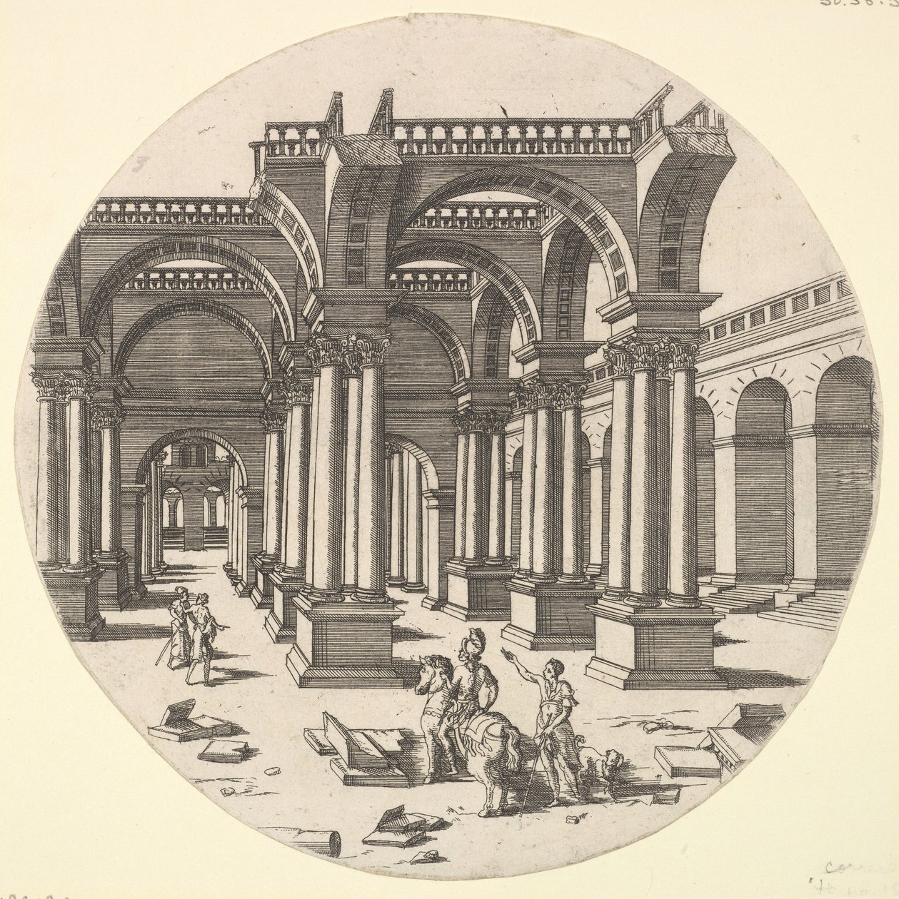 पर्सपेक्टिव व्यू, आइसिस का मंदिर, 1551। द्वारा जैक्स एंड्रोएट डू सेर्सौ