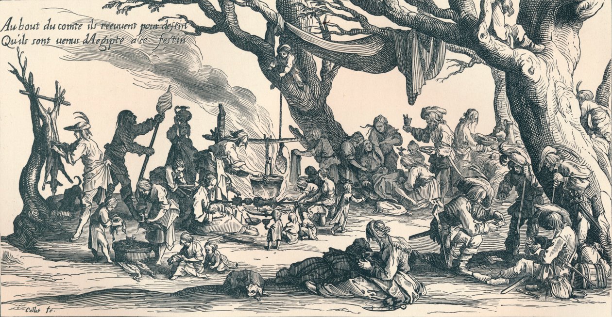 मध्य यूरोप में पहली जिप्सियों का एक शिविर, c1604, 1907 द्वारा जैक्स कैलोट