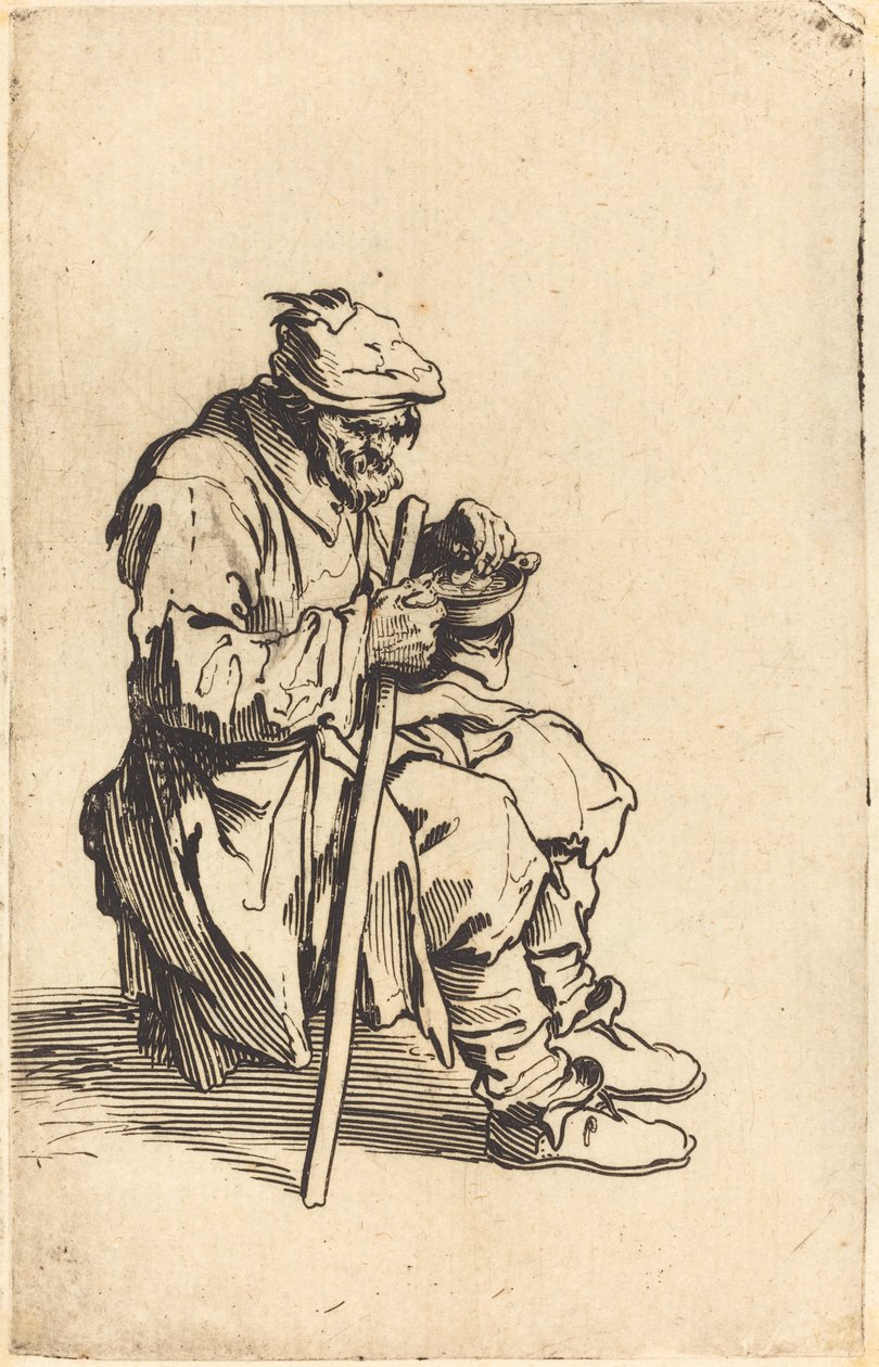 भिखारी भोजन, c.1622 द्वारा जैक्स कैलोट