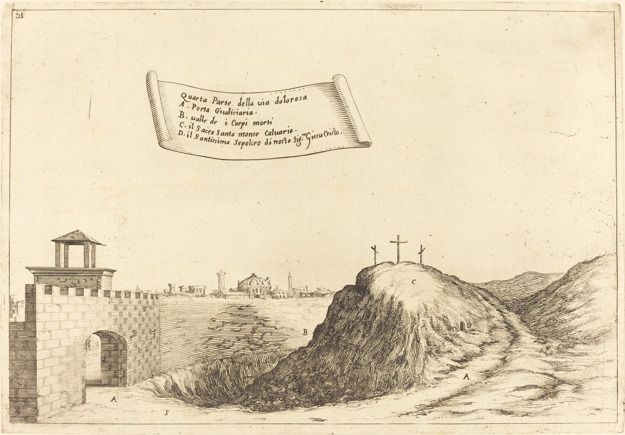 वाया डोलोरोसा के चार भाग, 1619। द्वारा जैक्स कैलोट