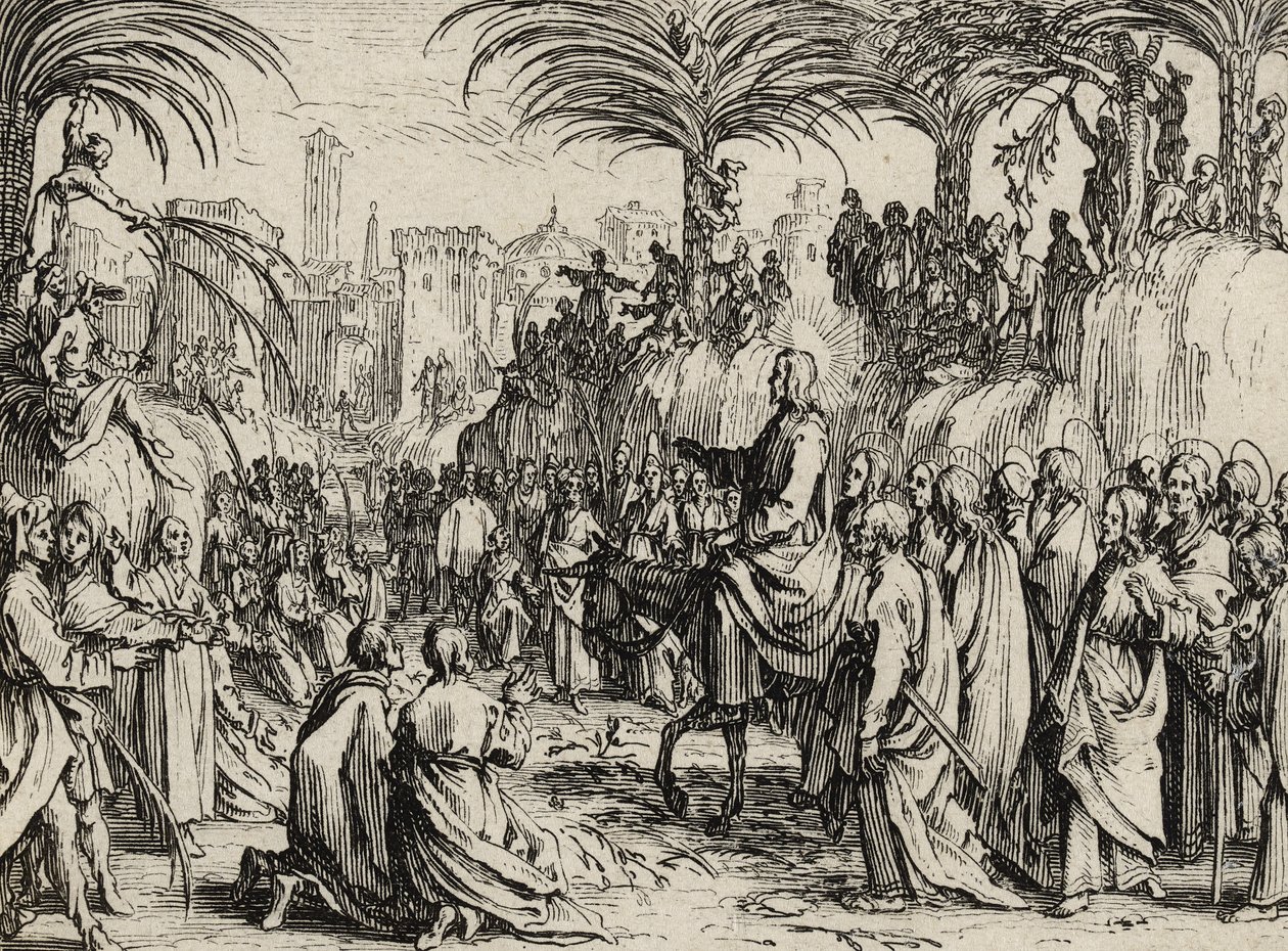 यीशु ने यरूशलेम, 1635 में प्रवेश किया द्वारा जैक्स कैलोट
