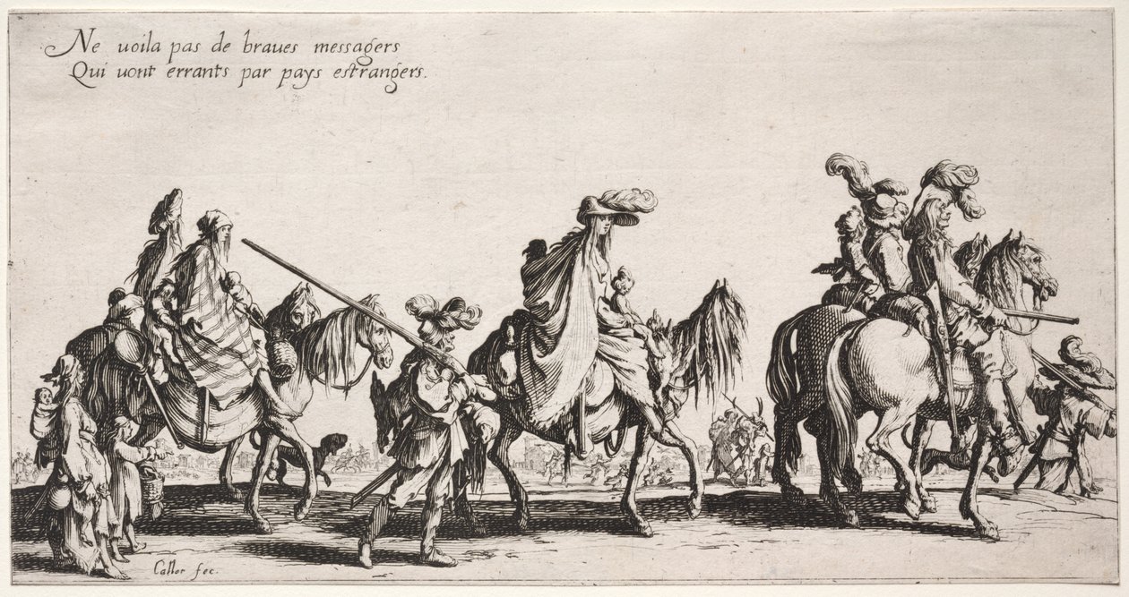 बोहेमियन: बोहेमियन मार्चिंग: मोहरा, सी। 1621-1625। द्वारा जैक्स कैलोट