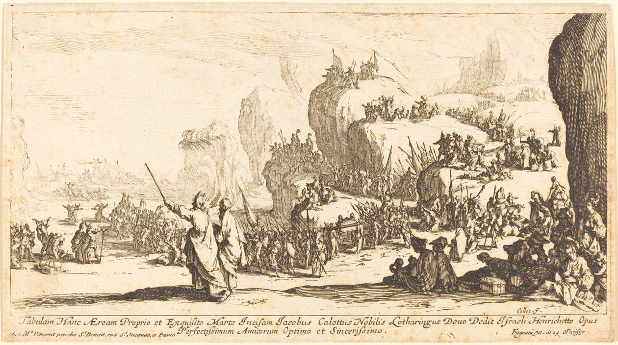 लाल सागर को पार करना, 1629. द्वारा जैक्स कैलोट