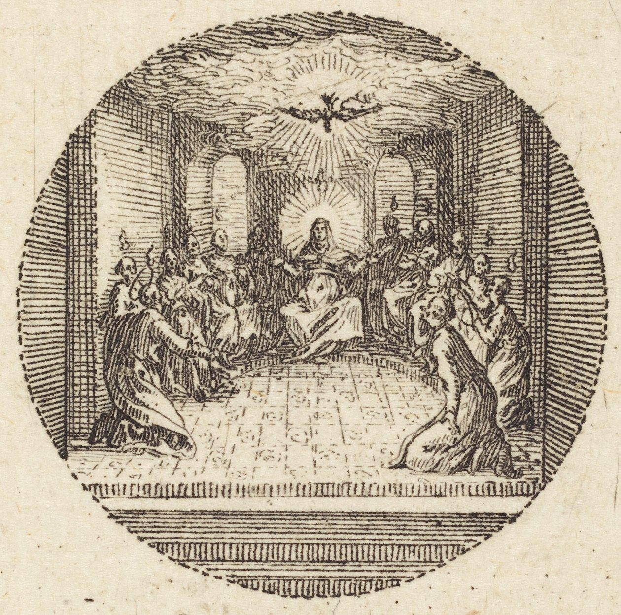 पवित्र कबूतर का वंश, सी। 1631. द्वारा जैक्स कैलोट