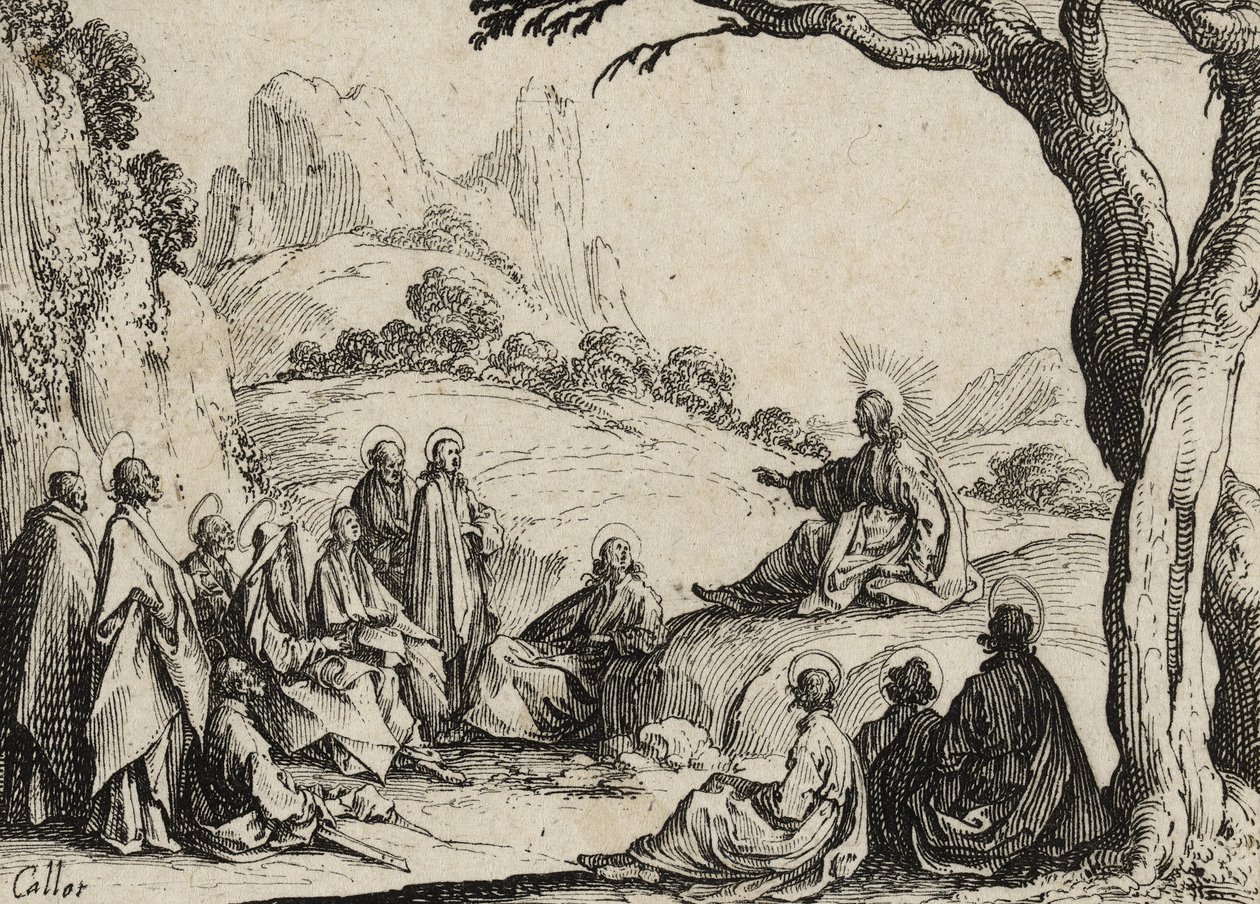 पर्वत पर उपदेश, 1635 द्वारा जैक्स कैलोट