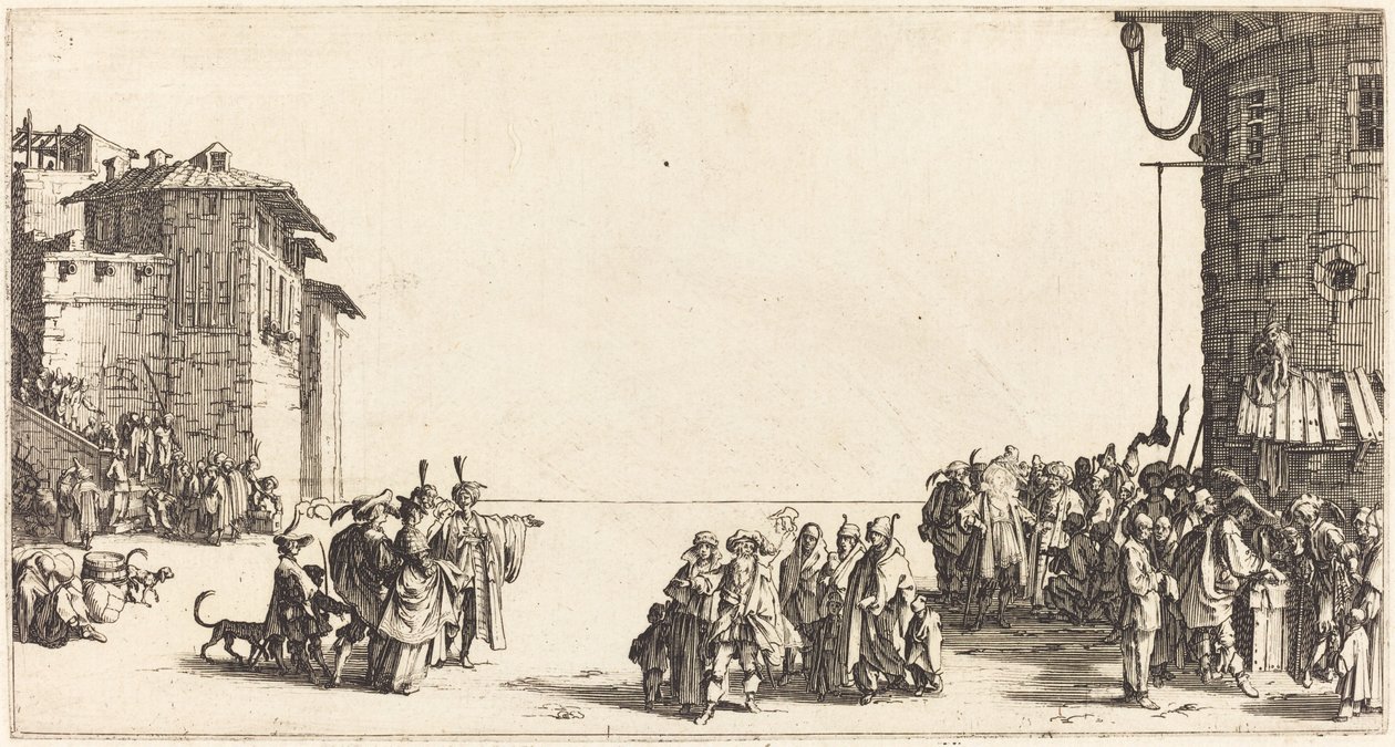 गुलाम बाजार, 1620। द्वारा जैक्स कैलोट
