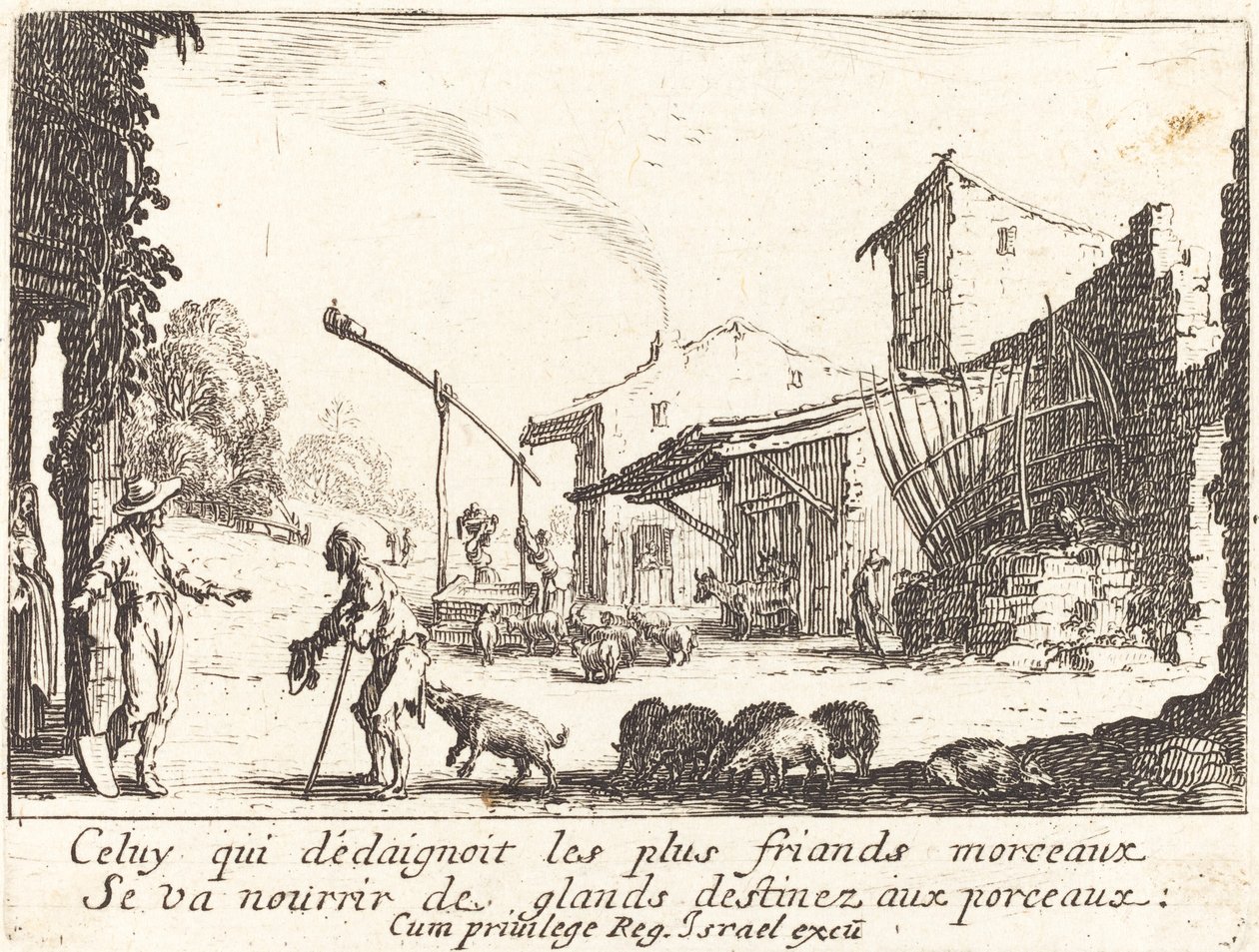 द स्वाइनहर्ड, 1635। द्वारा जैक्स कैलोट
