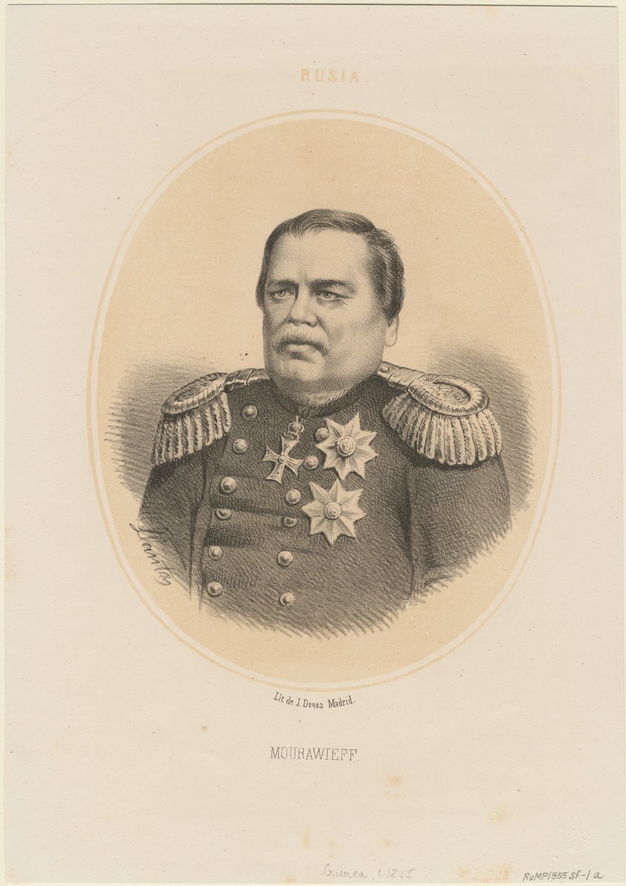 गणना निकोले मुरावियोव-अमर्सस्की का पोर्ट्रेट 1809-1881, 1865 द्वारा जैक्स फ्रेंकोइस गौडरिक ल्लंटा