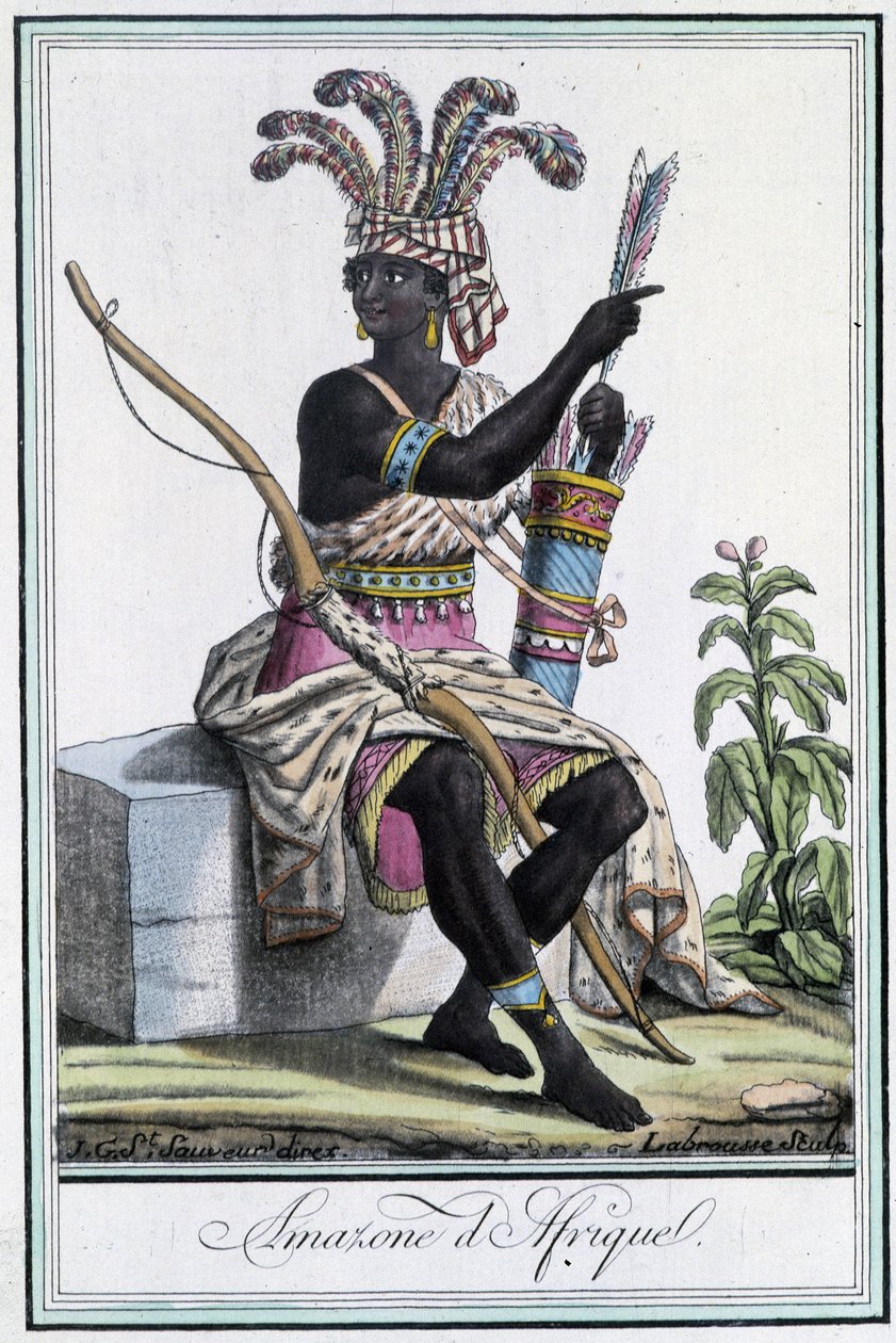 अफ्रीका का अमेज़ॅन - ग्रासेट सेंट सॉवेउर द्वारा "" इनसाइक्लोपीडिया ऑफ़ ट्रेवल्स "" में, एड। १७९६ द्वारा जैक्स ग्रासेट डी सेंट सौवेउर