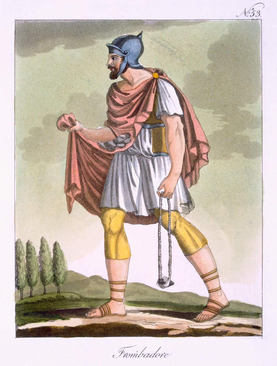 फंडेटोरस, &39;एल&39;एंटिक रोम&39; का चित्रण, लैब्रास द्वारा उत्कीर्ण, 1796 में प्रकाशित द्वारा जैक्स ग्रासेट डी सेंट सौवेउर