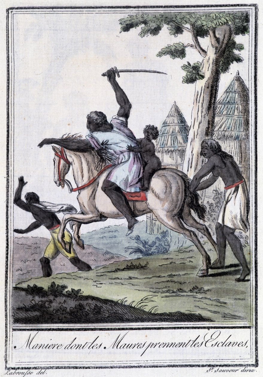 प्रबंधित करें कि किसके Mores दास लेते हैं - "" Encyclopédie des voyages "" में Grasset Saint Sauveur, ed द्वारा। पेरिस १७९६ द्वारा जैक्स ग्रासेट डी सेंट सौवेउर