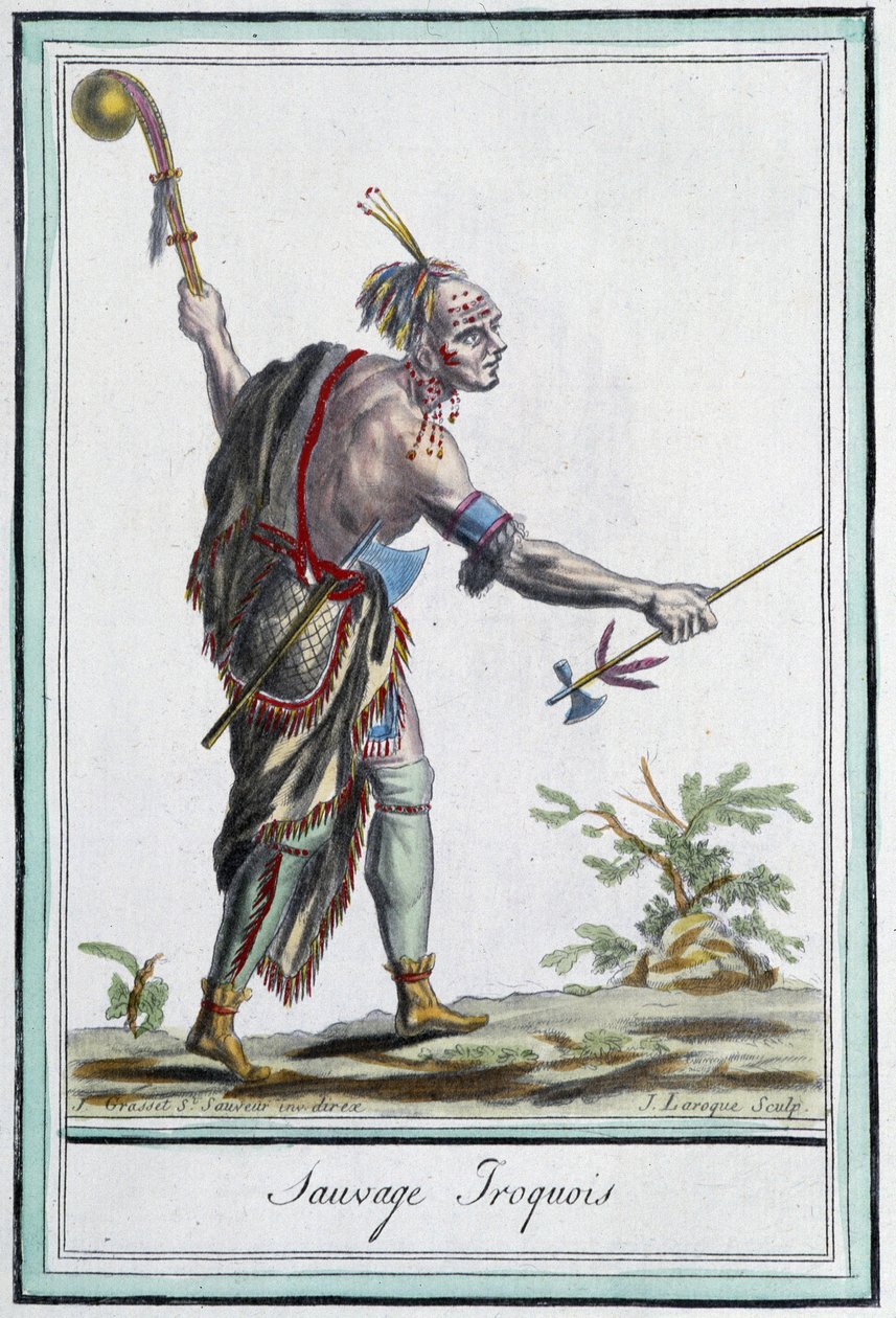जंगली Iroquois - ग्रासेट सेंट सॉवेउर, पेरिस द्वारा "" यात्रा के विश्वकोश "" में द्वारा जैक्स ग्रासेट डी सेंट सौवेउर