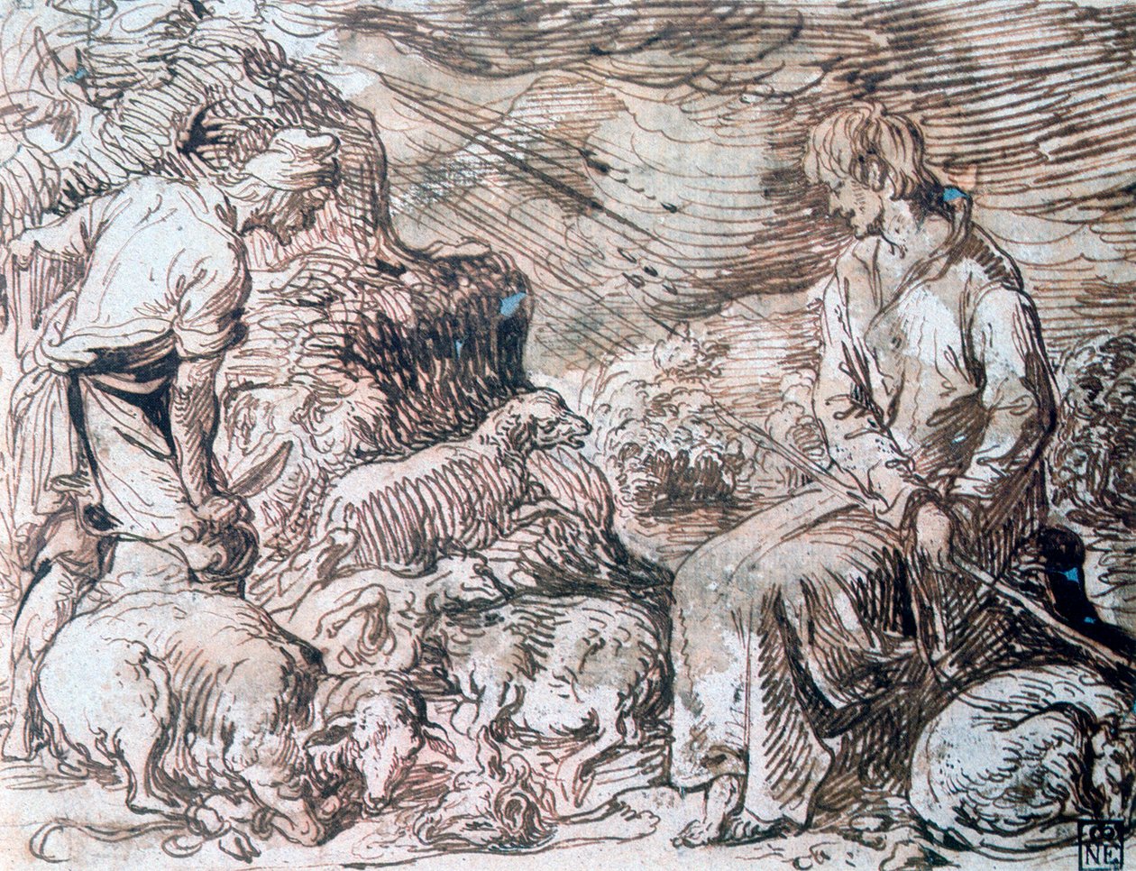 हिप्पोक्रेट्स और डेमोक्रिटस, c1584-1629 द्वारा जैक्स II डी घेन