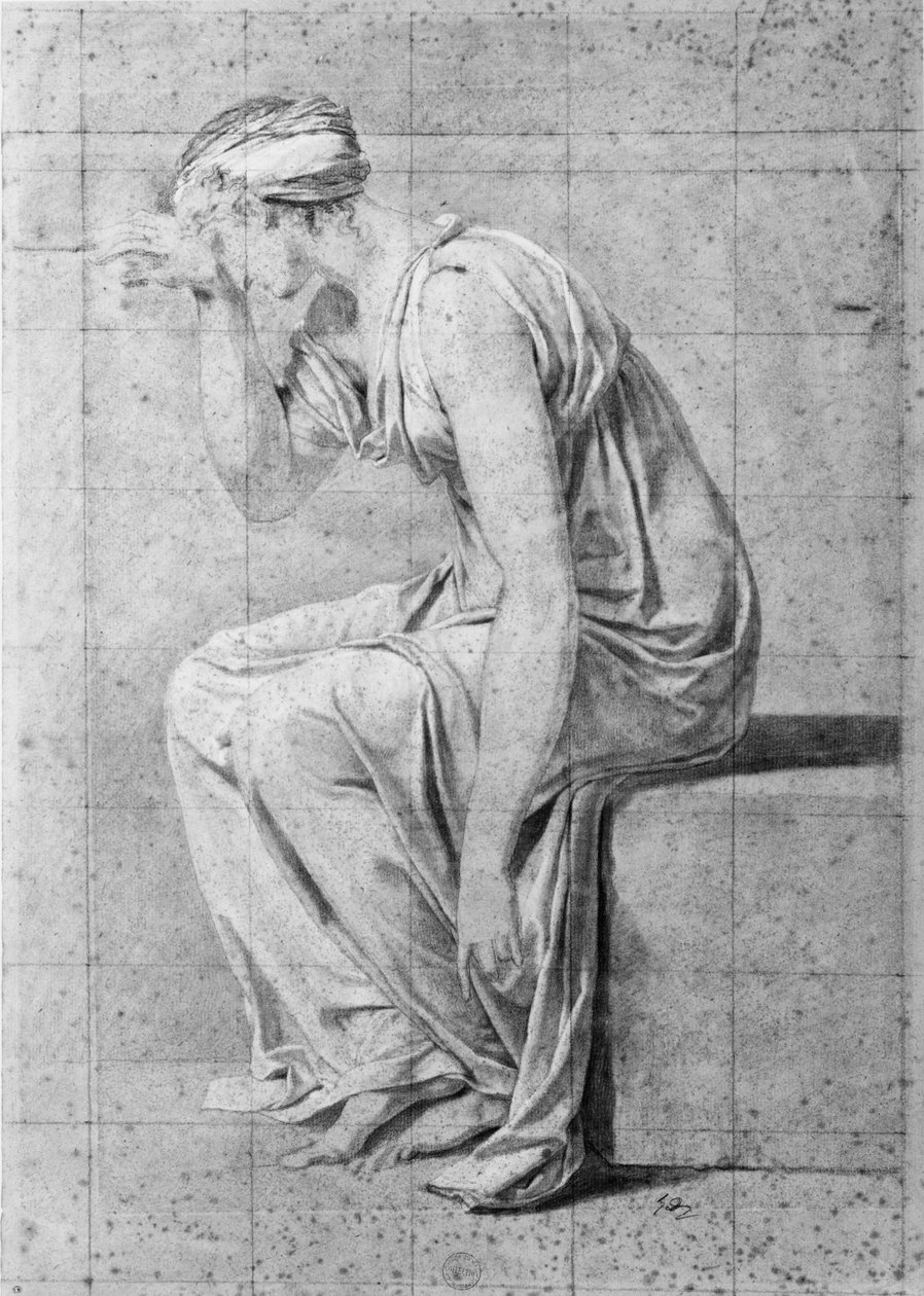 कैमिला, &39;द ओथ ऑफ द होराती&39; के लिए अध्ययन, c.1785 द्वारा जैक्स लुई डेविड