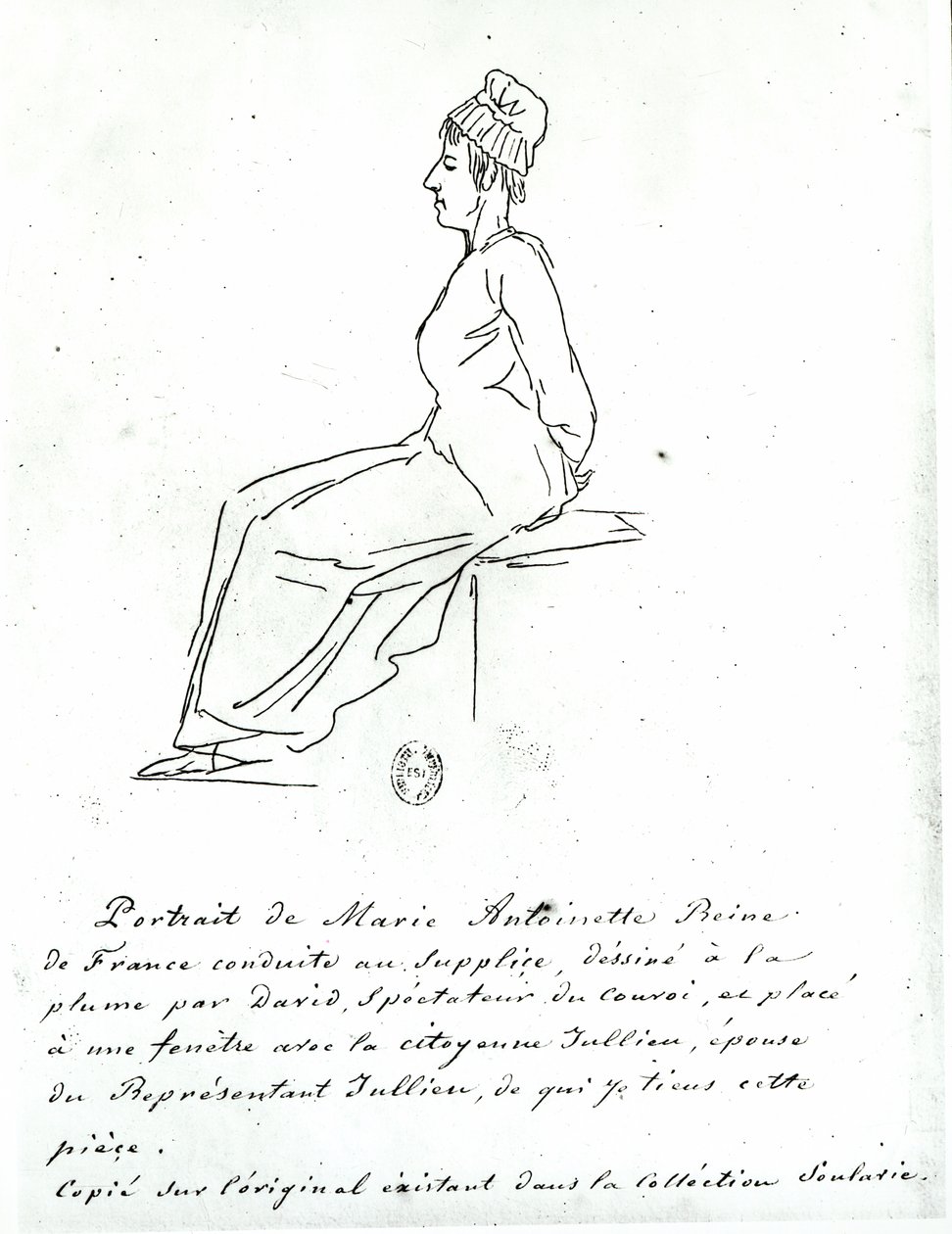 मैरी-एंटोइनेट (1755-93) ने उसके निष्पादन के रास्ते पर, 1793 द्वारा जैक्स लुई डेविड