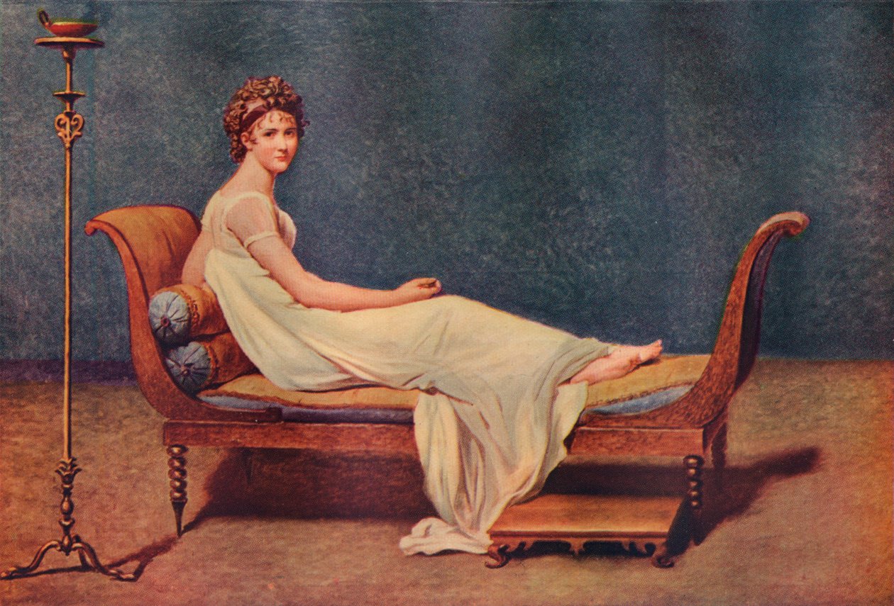 मैडम रेकमियर, 1800, 1911 का पोर्ट्रेट द्वारा जैक्स लुई डेविड