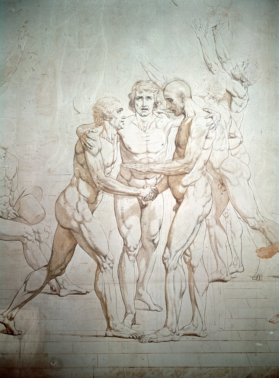 टेनिस कोर्ट का अधूरापन, विस्तार, 1791-1792 द्वारा जैक्स लुई डेविड