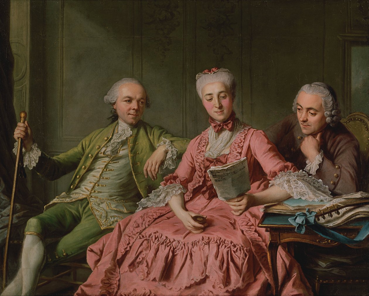 Duc de Choiseul और दो साथियों के प्रकल्पित चित्र द्वारा जाक विलबॉट