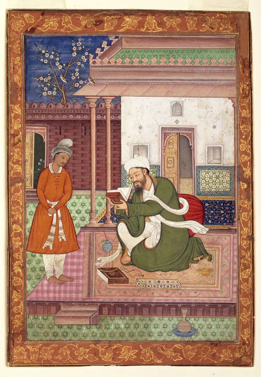 अपने शिष्य के साथ एक विद्वान व्यक्ति, c.1570 द्वारा जगजीवन