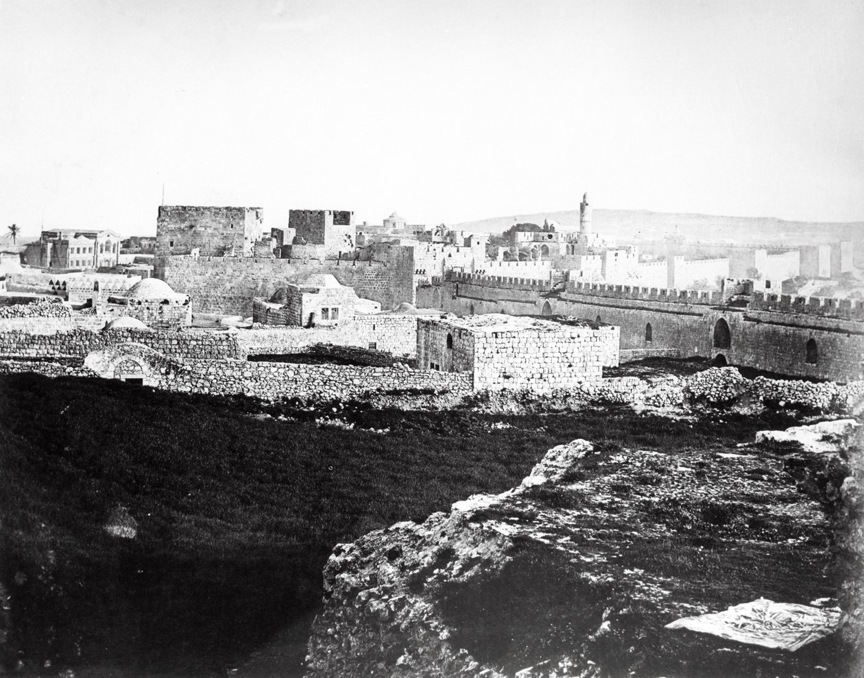 क्राइस्ट चर्च और जाफ़ा गेट, 1857, यरूशलेम द्वारा फेलिस बीटो