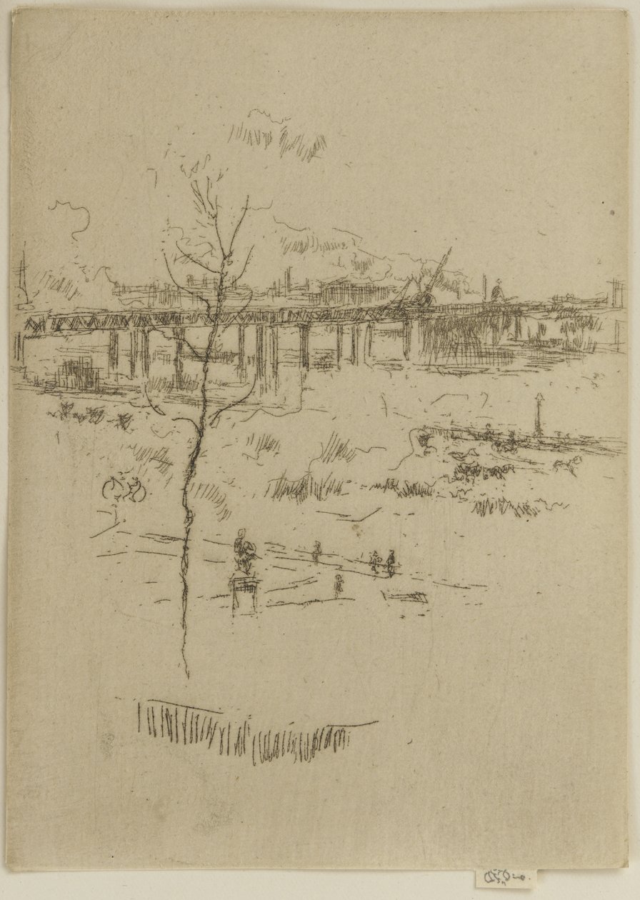 चार्टिंग क्रॉस रेलवे ब्रिज, c.1887 (कागज पर नक़्क़ाशी) द्वारा जेम्स एबॉट मैकनील व्हिस्लर