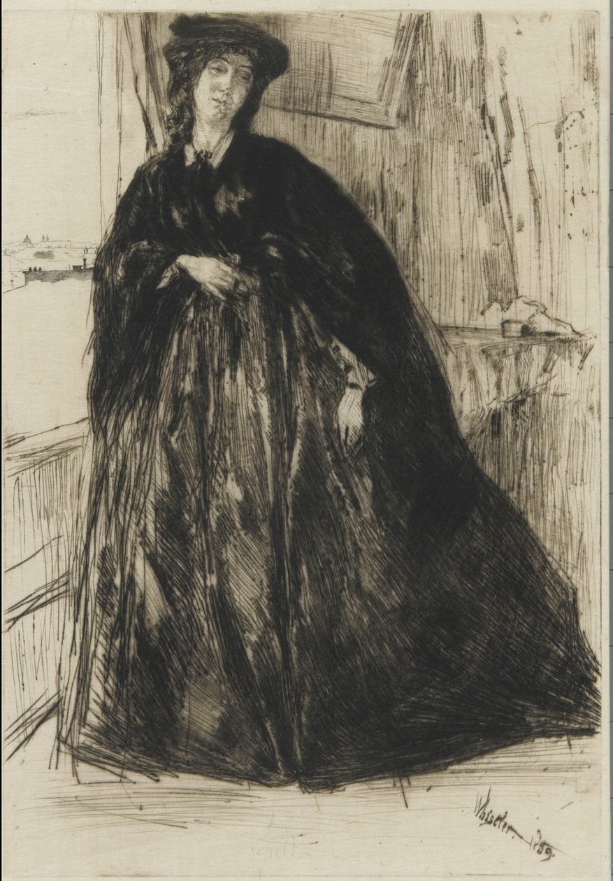 Finette, 1859 (कागज पर drypoint) द्वारा जेम्स एबॉट मैकनील व्हिस्लर