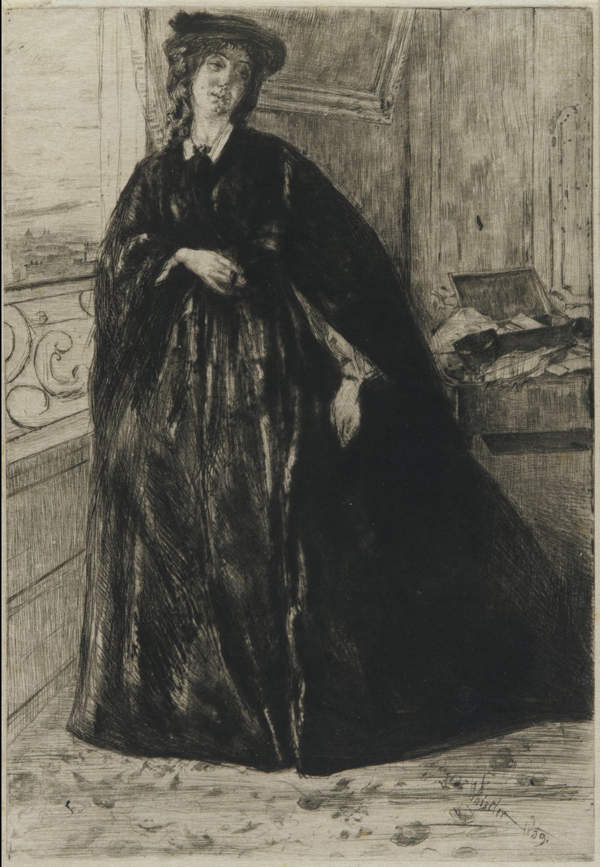 Finette, 1859 (कागज पर drypoint) द्वारा जेम्स एबॉट मैकनील व्हिस्लर