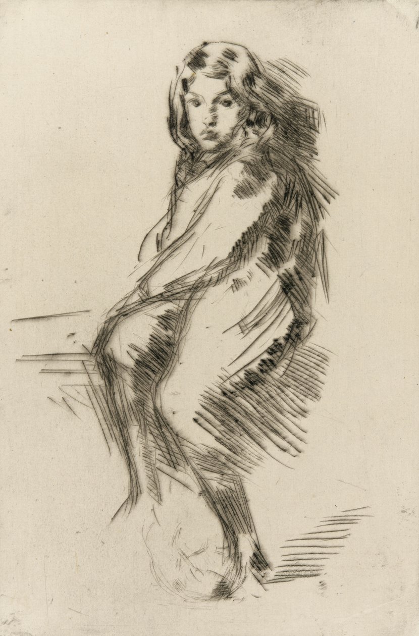 द बॉय, c.1873-75 (पेपर पर ड्राईपॉइंट) द्वारा जेम्स एबॉट मैकनील व्हिस्लर