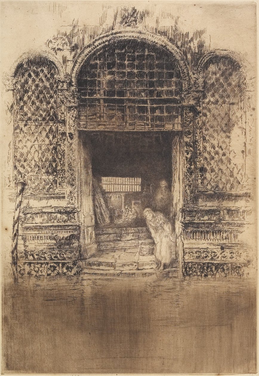द फर्स्ट वेनिस सेट से ओल्ड डोरवे, 1879-1880 द्वारा जेम्स एबॉट मैकनील व्हिस्लर