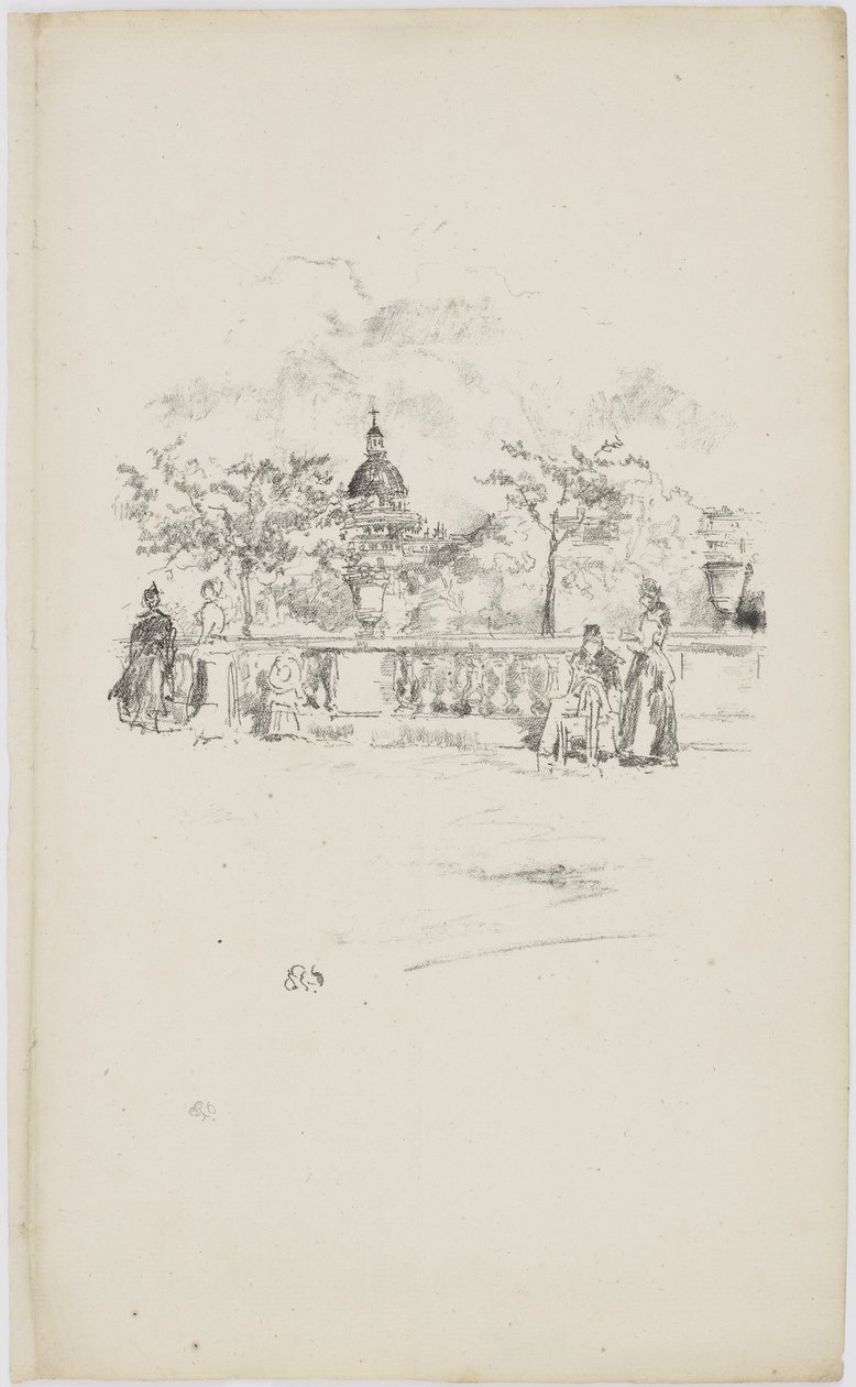 लैंथ गार्डन के टैरेस से पेंटहोन, 1893 (कागज पर लिथो) द्वारा जेम्स एबॉट मैकनील व्हिस्लर