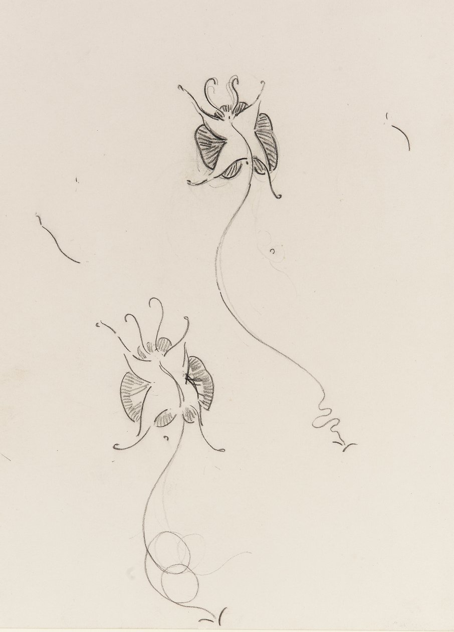 दो Whister Butterflies, c.1890 द्वारा जेम्स एबॉट मैकनील व्हिस्लर