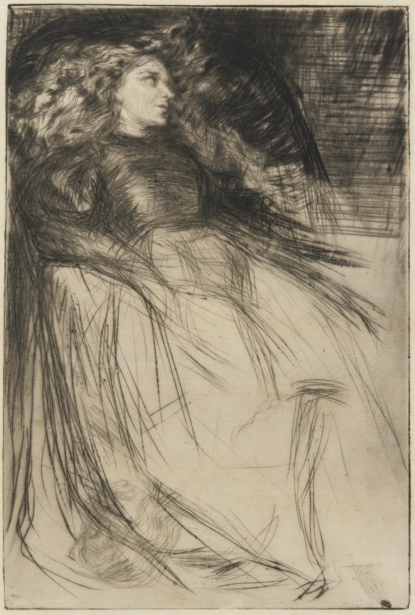 थके हुए, 1863 (कागज पर drypoint) द्वारा जेम्स एबॉट मैकनील व्हिस्लर
