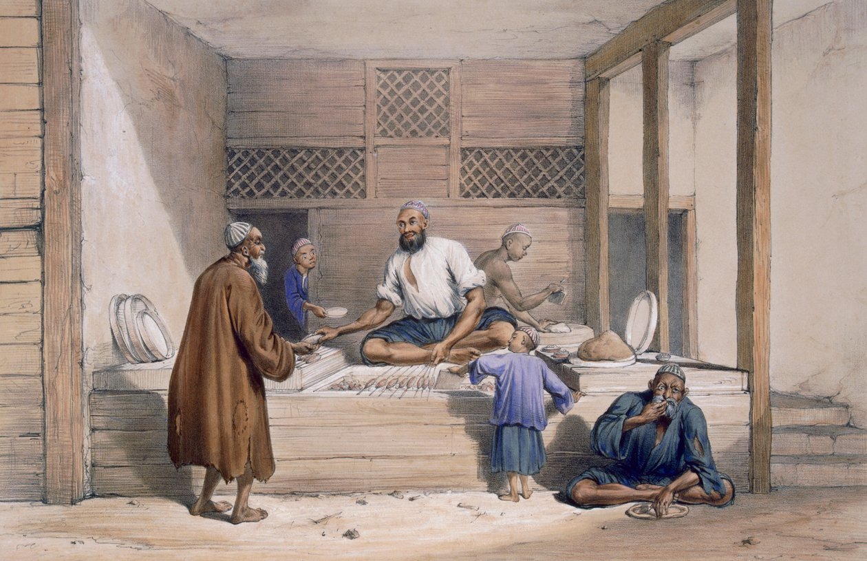 कैबब शॉप, कैबुल, 1843 द्वारा जेम्स एटकिंसन