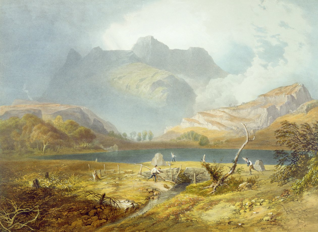 लैंगडेल बाइक, &39;द इंग्लिश लेक डिस्ट्रिक्ट&39; से, 1853 (विस्तार के लिए 90425 देखें) द्वारा जेम्स बेकर पाइन