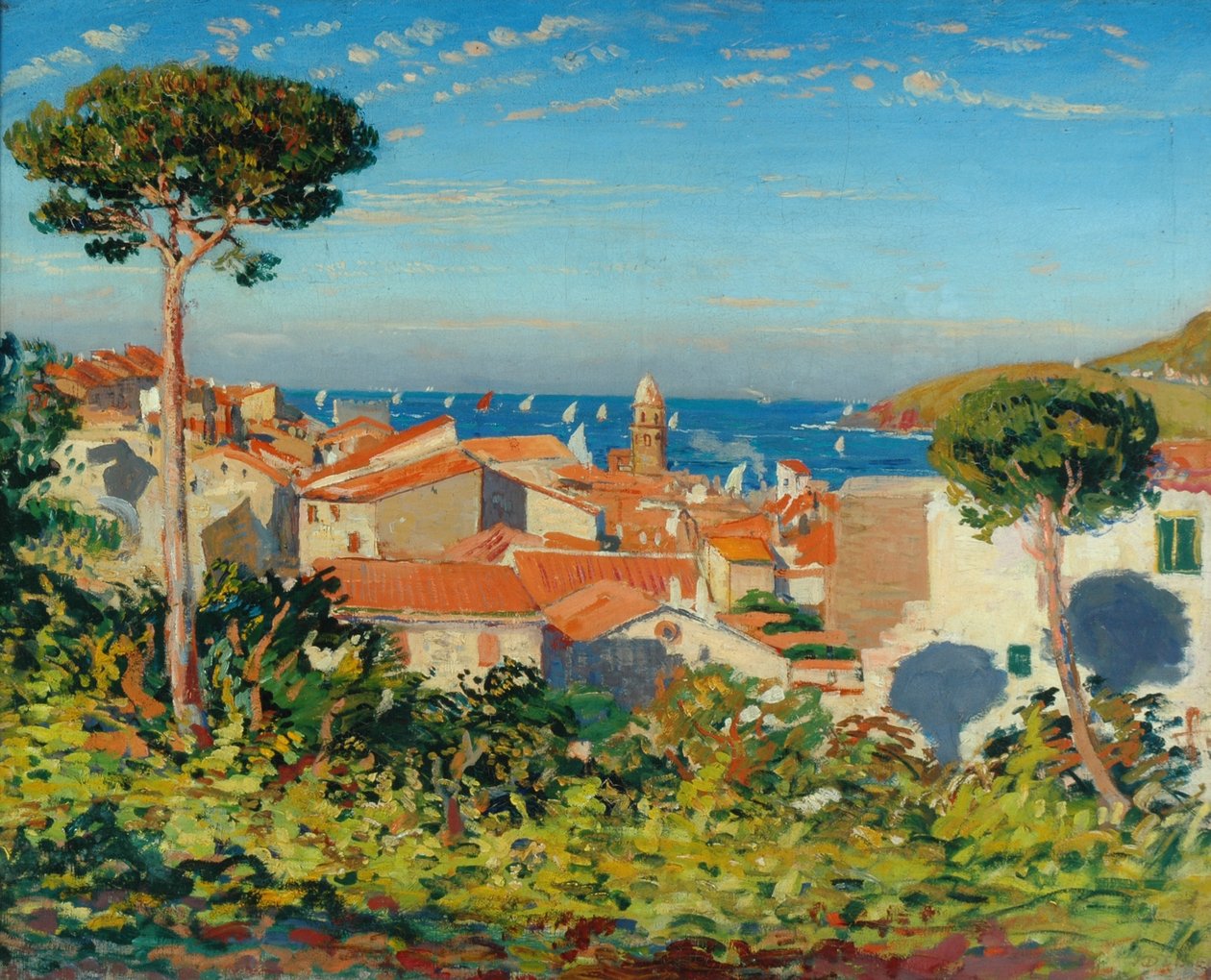 Collioure के शहर, c.1908 द्वारा जेम्स डिक्सन इन्स