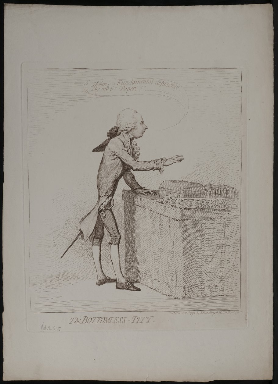 द बॉटमलेस पिट, 1792 द्वारा जेम्स गिलियरे