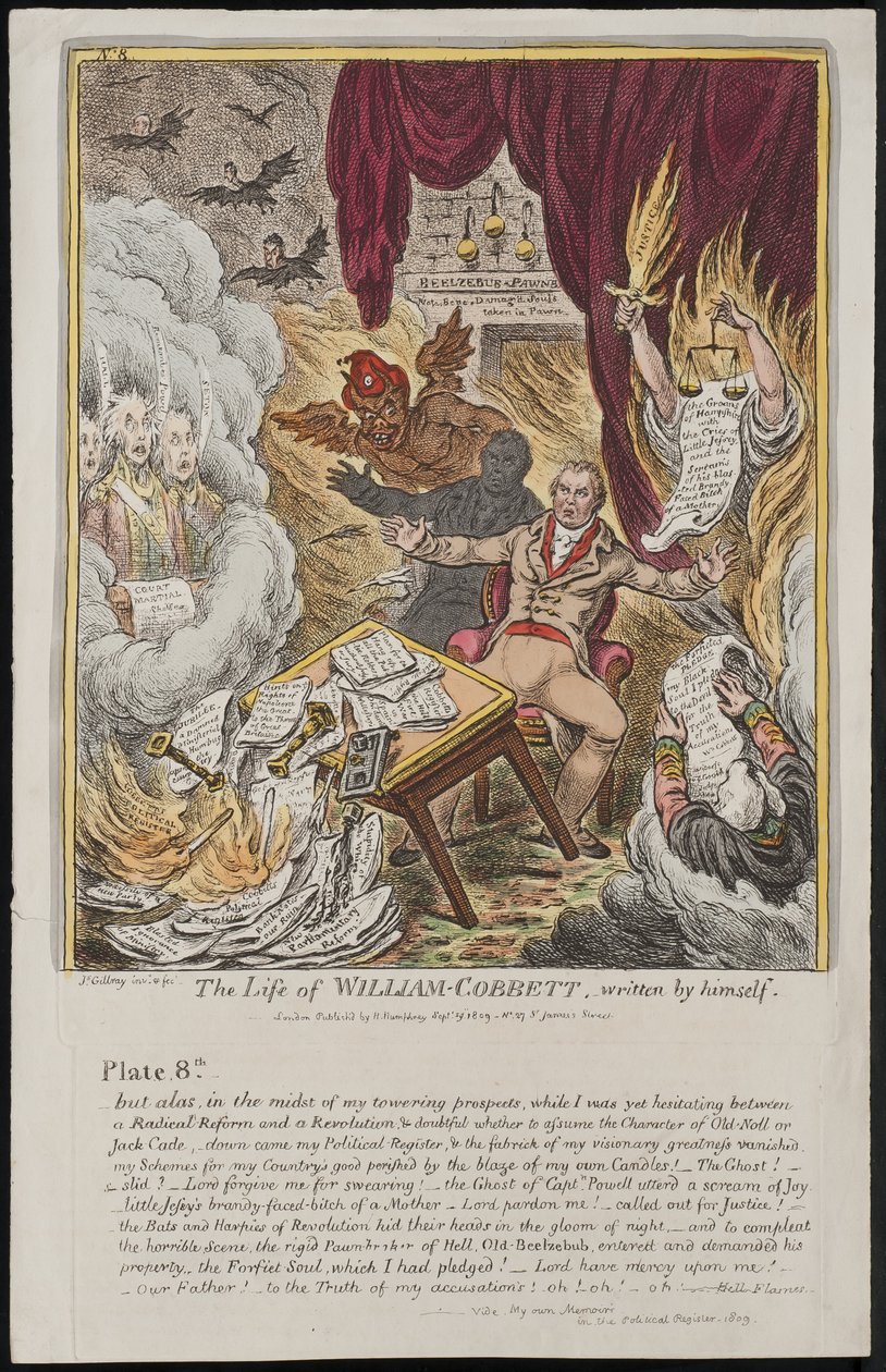 विलियम कोबेट का जीवन, स्वयं द्वारा लिखा गया, 1809 द्वारा जेम्स गिलियरे