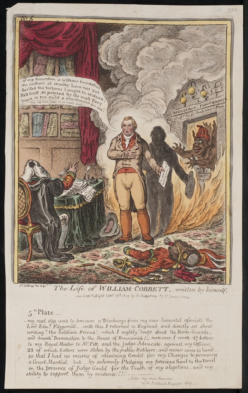 विलियम कोबेट का जीवन, स्वयं द्वारा लिखा गया, 1809 द्वारा जेम्स गिलियरे