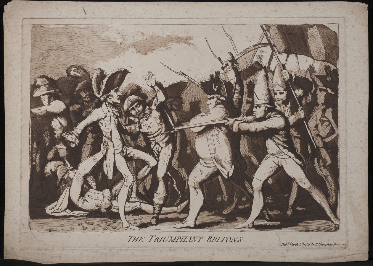 विजयी ब्रिटान, 1780 द्वारा जेम्स गिलियरे