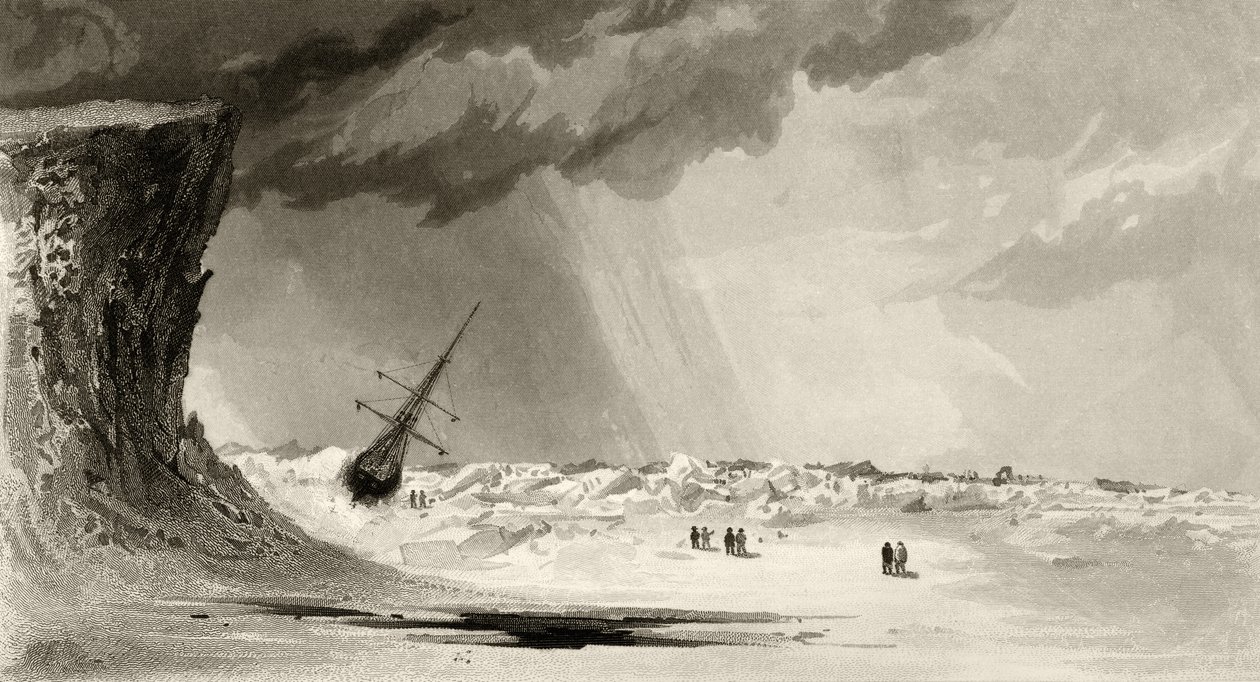 डॉक्टर एलिशा केंट केन (1820-57) द्वारा प्रकाशित फिलाडेल्फिया, 1856 में &39;आर्कटिक एक्सप्लोरेशन इन द इयर्स 1853, 54, 55&39; से आयोवा ग्राहम द्वारा उत्कीर्ण सिल्विया हेडलैंड का पैक द्वारा जेम्स हैमिल्टन