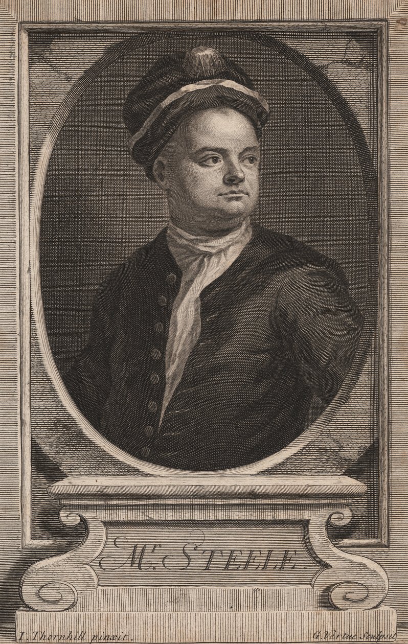 जॉर्ज वर्ट्यू (1683-1756) द्वारा उत्कीर्ण रिचर्ड स्टील, c.1714 द्वारा जेम्स थॉर्नहिल