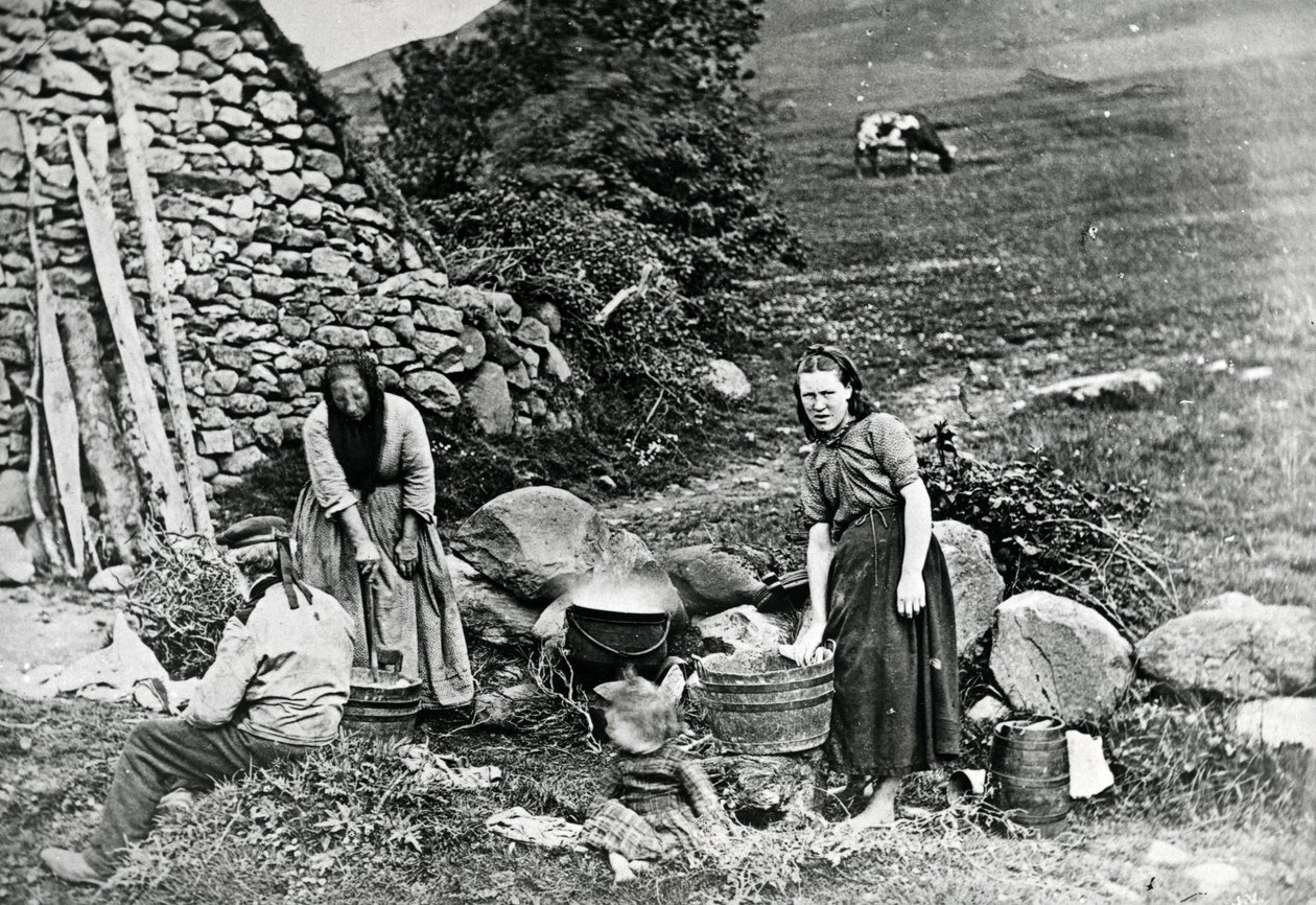 स्कॉटिश क्रॉफ्टर्स, c.1860-80 द्वारा जेम्स वेलेंटाइन