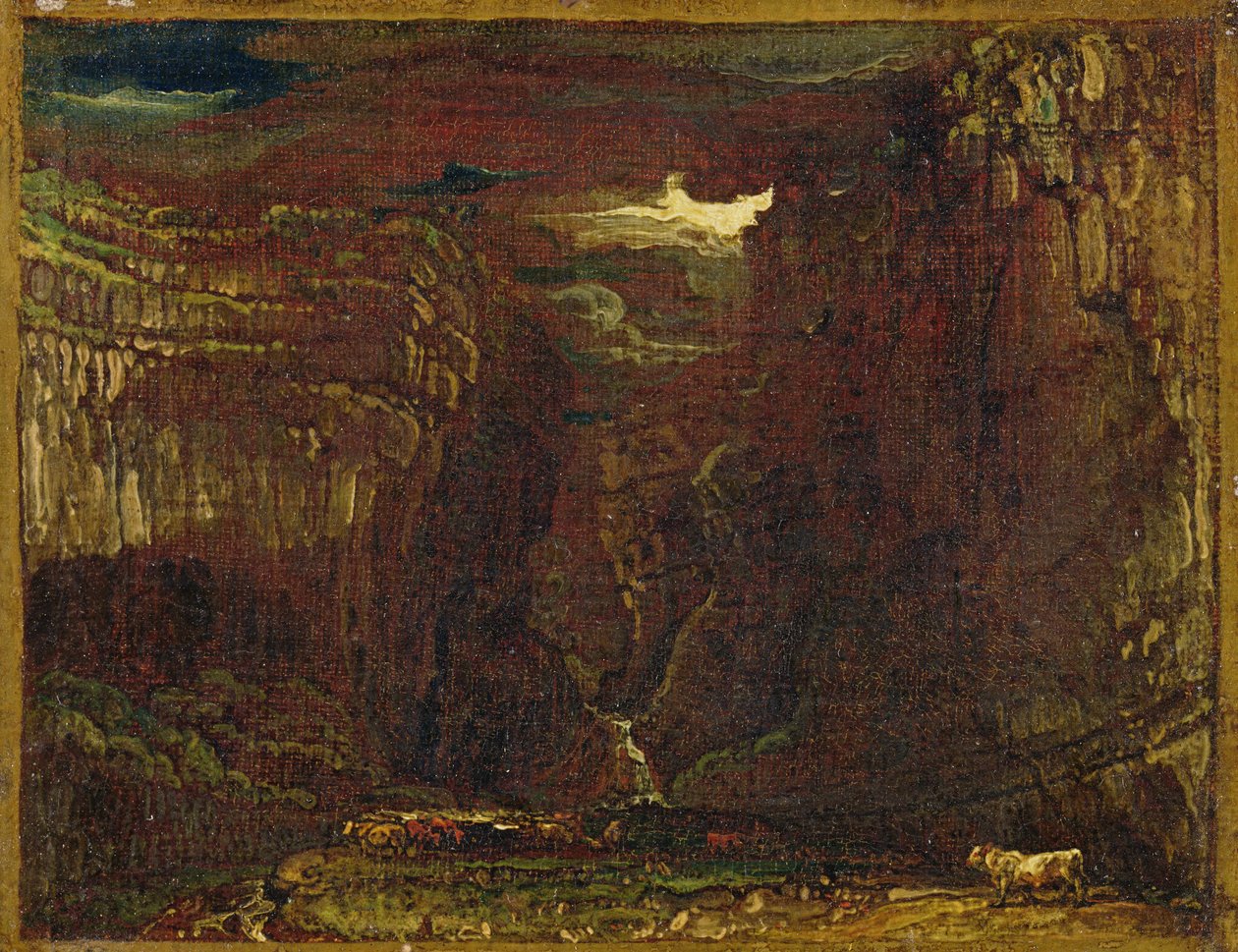 &39;गॉर्डले स्कार&39; के लिए स्केच, c.1812 (देखें 6366) द्वारा जेम्स वार्ड