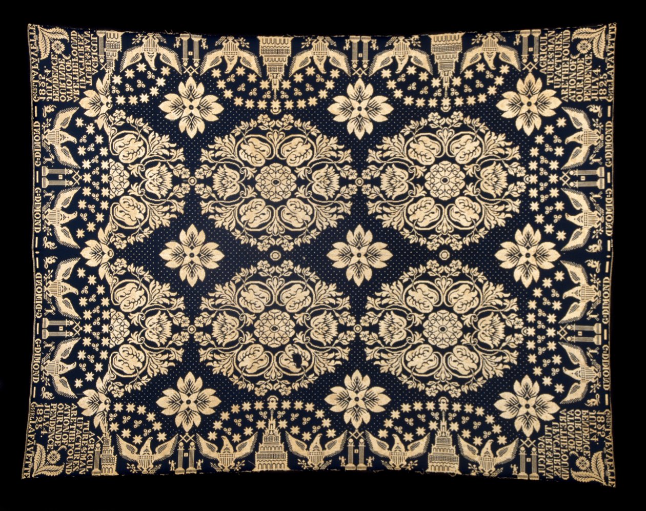 कृषि और निर्माता डबल-क्लॉथ कवरलेट, c. 1821-1828 (ऊन और कपास) द्वारा जेम्स (attr.to) सिकंदर