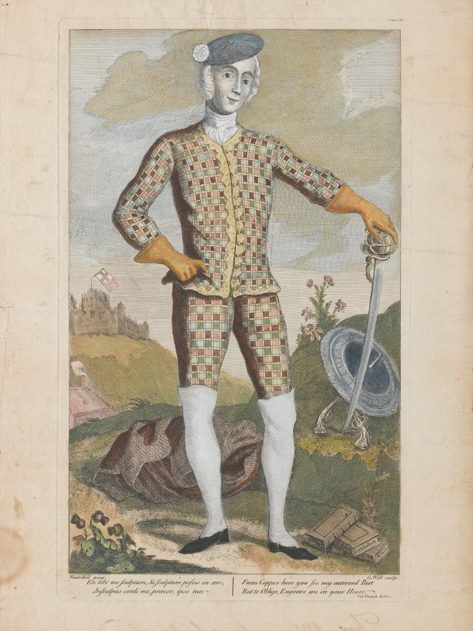 प्रिंस चार्ल्स एडवर्ड स्टुअर्ट (रंगीन उत्कीर्णन) द्वारा जेम्स (c.1692-1767) (बाद) वाडेल
