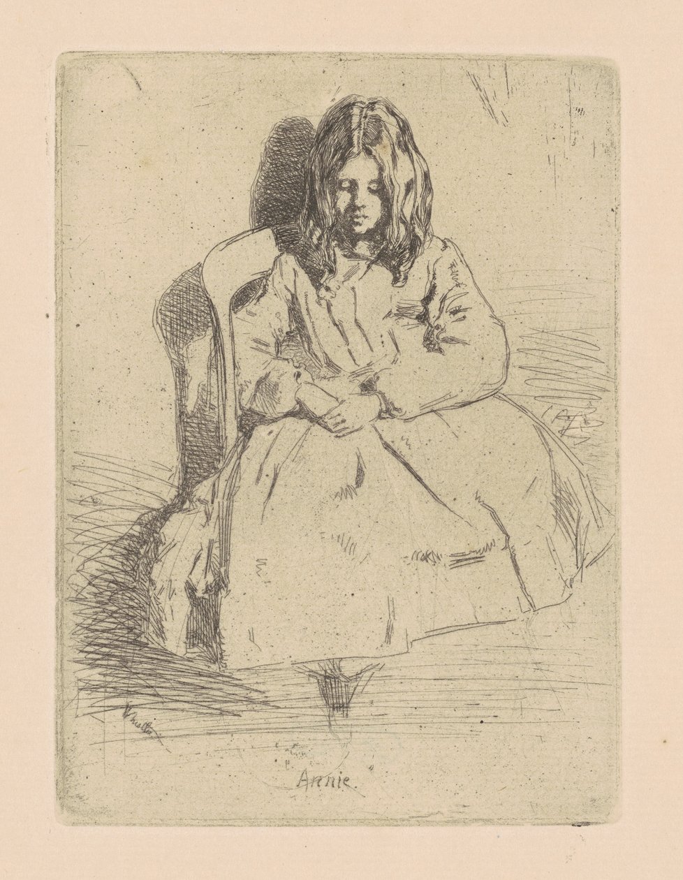एनी, बैठा, 18581859। द्वारा जेम्स एबॉट मैकनील व्हिस्लर